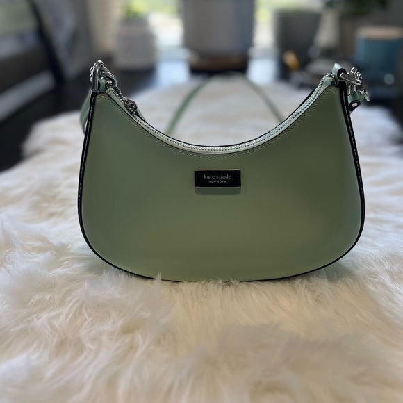 KATE SPADE Sam Icon Small Convertible Crossbody color blue green - Picture 2 of 6